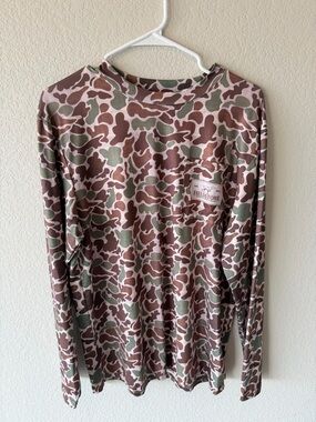 Fieldstone Men's Long Sleeve Camo Pocket Tee - Brown/Green